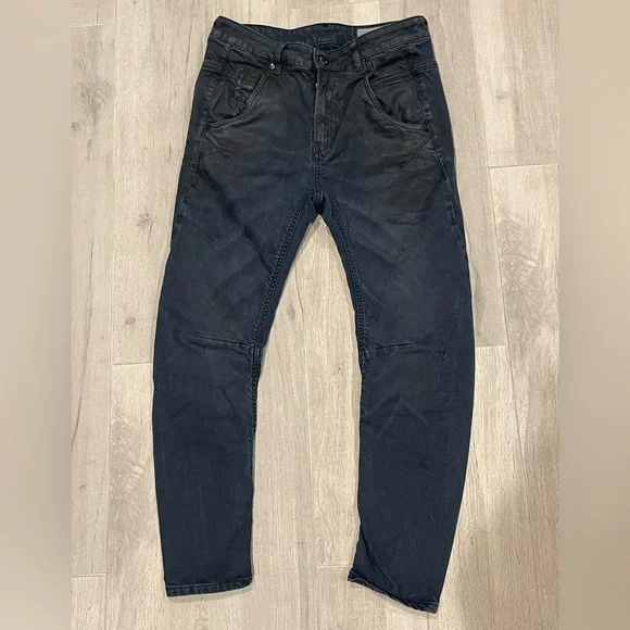 Diesel Fayza Relaxed Boyfriend Jeans Womens 25 Low Waist Ankle Cropped Barrel - Picture 2 of 10